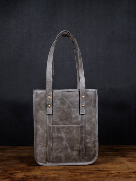 Deri Oblong Tote Bag - Gri