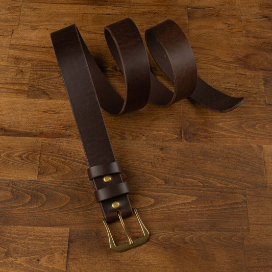 Deri Kemer Kahverengi - Pirinç Toka