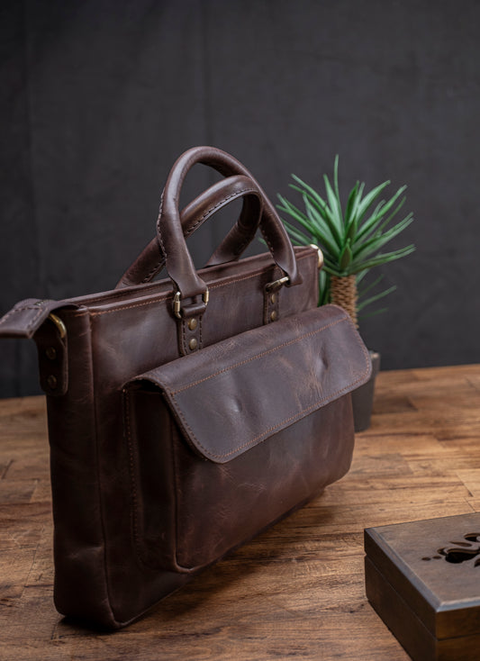 Vivien Elio - Mini Deri Evrak Çantası