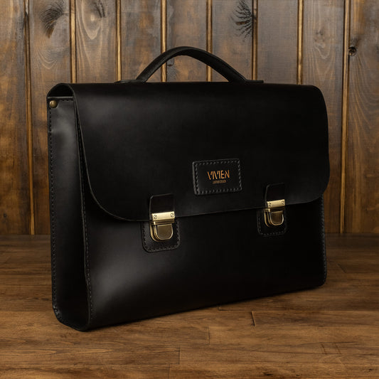 Deri Evrak Çantası - Business Bag Black