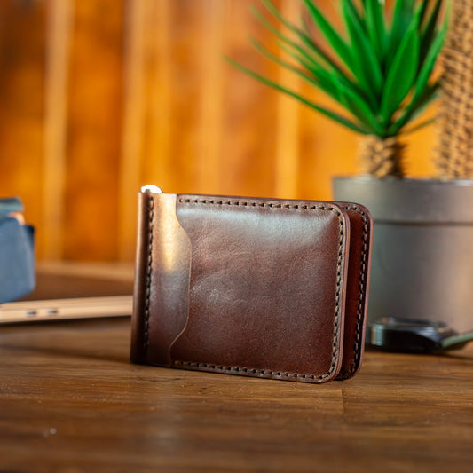 Para Klipsli Deri Kartlık - Kiremit