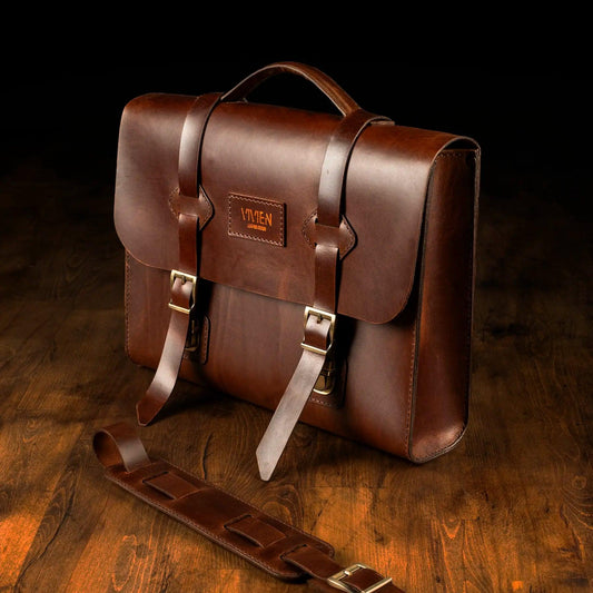 Deri Evrak Çantası Messenger Bag