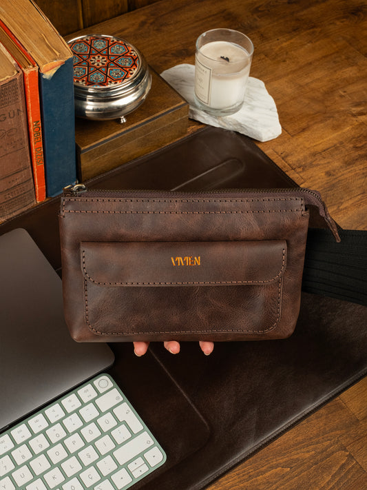 Deri Mini El Çantası