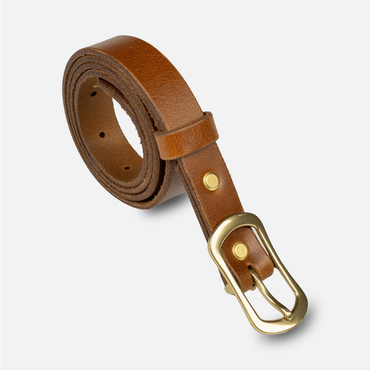 El Yapımı Camel Hakiki Deri Kadın Kemer