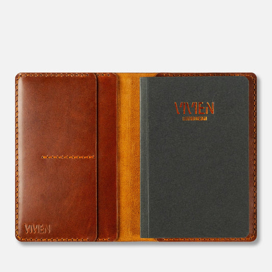 A6 Deri Defter Kılıfı - Antik Taba