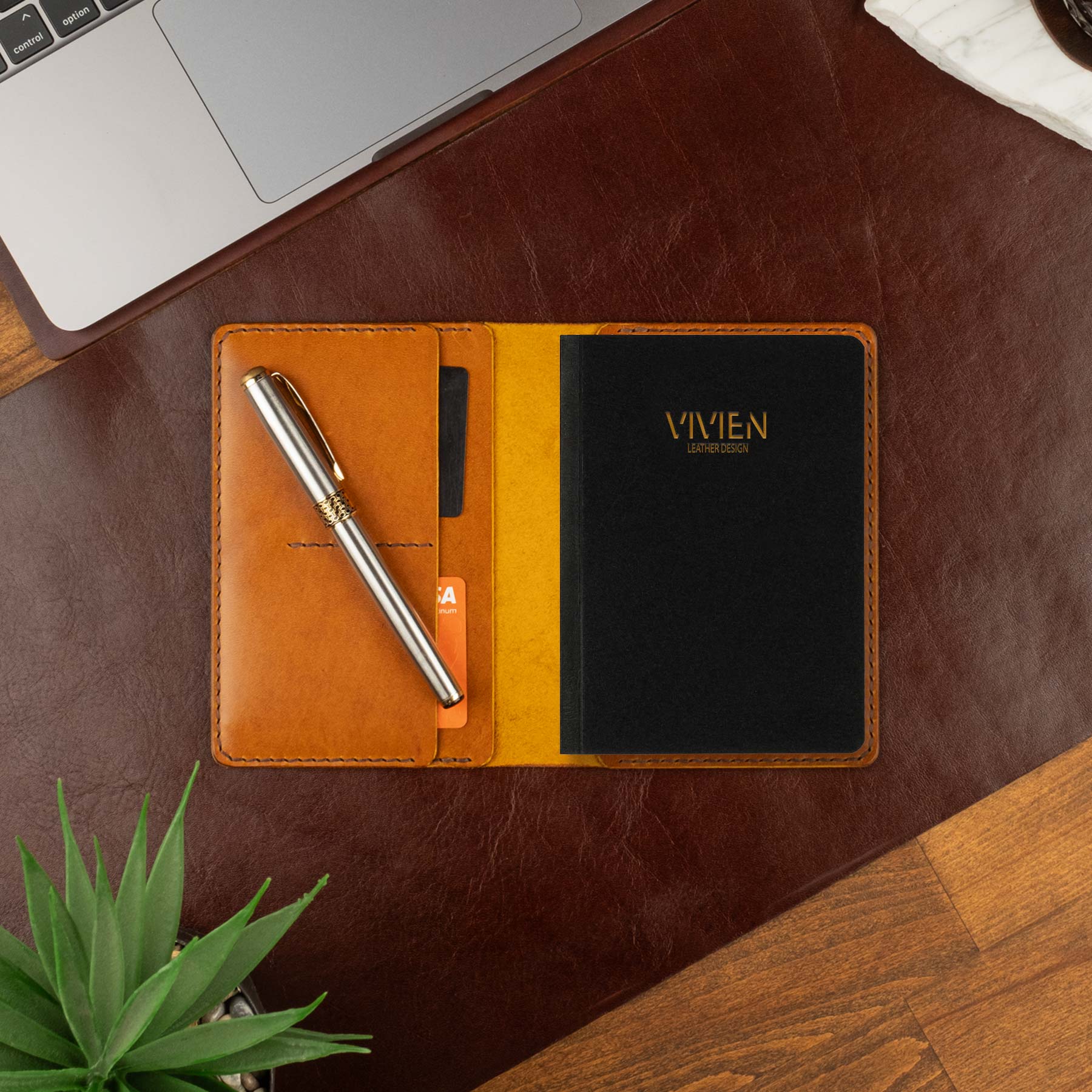 A6 deri defter kılıfı Antik Camel kullanım