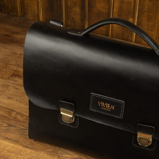 Deri Evrak Çantası - Business Bag Black