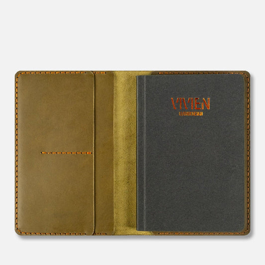 Galahad A6 Deri Defter Kılıfı -New Olive
