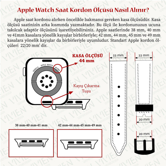 Skyfall Dolgulu Deri Apple Watch Kayışı Antik Yeşil