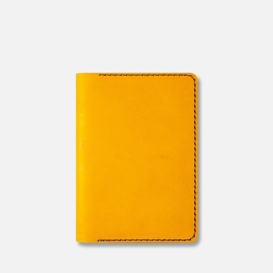A6 Deri Defter Kılıfı - New Yellow
