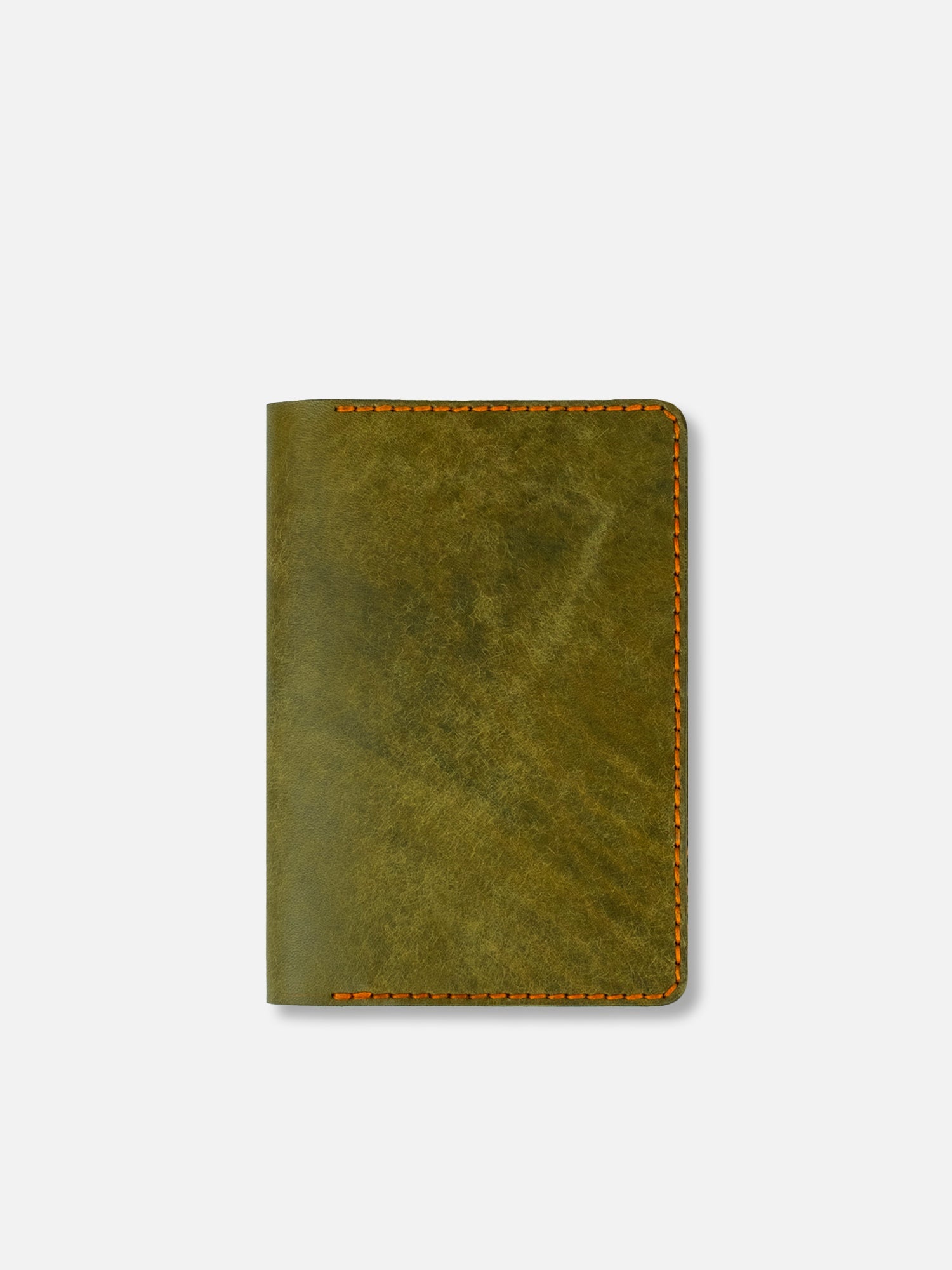 A6 deri defter kılıfı Old Olive detay